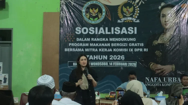 Nafa Urbach Sosialisasikan MBG di Wonosobo